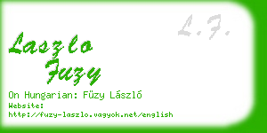 laszlo fuzy business card