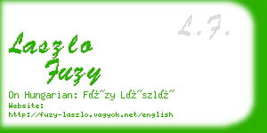 laszlo fuzy business card